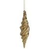Northlight 8.25 In. Shiny Gold Textured Finial Christmas Ornament -Christmas Decor Shop northlight single christmas ornaments 34314314 64 1000