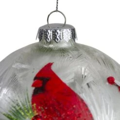 Northlight 4.5 In. Red Cardinals And Pine C1s Glass Christmas Ornament -Christmas Decor Shop northlight single christmas ornaments 34314332 4f 1000