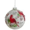 Northlight 4.5 In. Red Cardinals And Pine C1s Glass Christmas Ornament -Christmas Decor Shop northlight single christmas ornaments 34314332 64 1000