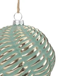Northlight 4 In. Green And Gold Glass Ball Christmas Ornament -Christmas Decor Shop northlight single christmas ornaments 34314350 4f 1000