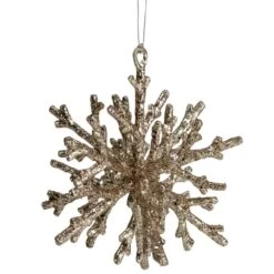 Northlight 7 In. Gold Glitter Snowflake Christmas Ornament