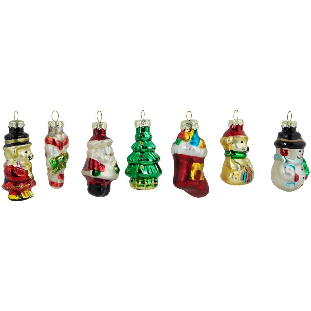 Northlight 1.75 In. Holiday Figurines Glass Christmas Ornaments (Set Of 20) 6 Northlight 1.75 In. Holiday Figurines Glass Christmas Ornaments (Set Of 20) - Image 4