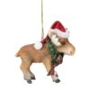 Northlight 3.5 In. Moose Wearing Santa Hat And Plaid Bow Christmas Ornament -Christmas Decor Shop northlight single christmas ornaments 34687891 64 1000