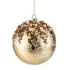 Northlight 4 In. Gold Mercury Glass Style Shatterproof Christmas Ball Plastic Ornament With Beads -Christmas Decor Shop northlight single christmas ornaments 34861504 64 1000
