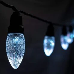 11 Ft. 12-Count Facetted LED Large C9 Bulb RGBw Color-Changing Christmas String Light -Christmas Decor Shop novolink christmas string lights slwa21 c9 12 66 1000