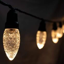 11 Ft. 12-Count Facetted LED Large C9 Bulb RGBw Color-Changing Christmas String Light -Christmas Decor Shop novolink christmas string lights slwa21 c9 12 fa 1000