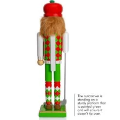 15 In. Wooden Golf Player Christmas Nutcracker-Red And Green Golfer With Club And Ball Holiday Nutcracker Figure Decor -Christmas Decor Shop ornativity christmas figurines or 175 44 1000