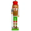 15 In. Wooden Golf Player Christmas Nutcracker-Red And Green Golfer With Club And Ball Holiday Nutcracker Figure Decor -Christmas Decor Shop ornativity christmas figurines or 175 64 1000