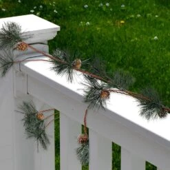 6 Ft. Pinecone And Needles Garland-Unlit Artificial Christmas Garland With Pine Needles And Pinecone Rustic Garland -Christmas Decor Shop ornativity christmas garland or 191 4f 1000