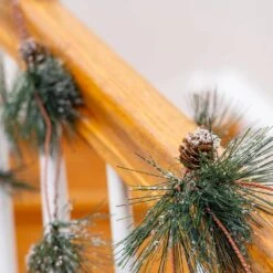 6 Ft. Pinecone And Needles Garland-Unlit Artificial Christmas Garland With Pine Needles And Pinecone Rustic Garland -Christmas Decor Shop ornativity christmas garland or 191 c3 1000