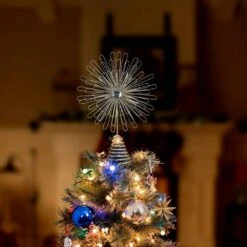 Flower Sunburst Tree Topper - Christmas Glitter Holiday Starburst Decoration 9 Flower Sunburst Tree Topper - Christmas Glitter Holiday Starburst Decoration -Christmas Decor Shop ornativity christmas tree toppers or 113 4f 1000