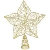 Glittered Star Tree Topper - Christmas Gold Sparkle Wire Star Leafy Decoration -Christmas Decor Shop ornativity christmas tree toppers or 114 64 1000