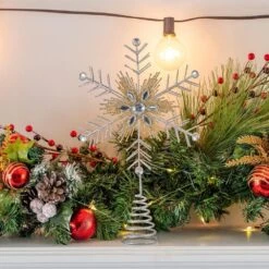 Glitter Snowflake Tree Topper - Silver And Gold Bare Branches Sparkling Gem Christmas Star Tree Top Decor 11 Glitter Snowflake Tree Topper - Silver And Gold Bare Branches Sparkling Gem Christmas Star Tree Top Decor -Christmas Decor Shop ornativity christmas tree toppers or 168 1f 1000