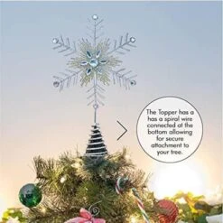 Glitter Snowflake Tree Topper - Silver And Gold Bare Branches Sparkling Gem Christmas Star Tree Top Decor 10 Glitter Snowflake Tree Topper - Silver And Gold Bare Branches Sparkling Gem Christmas Star Tree Top Decor -Christmas Decor Shop ornativity christmas tree toppers or 168 4f 1000