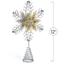Glitter Snowflake Tree Topper - Silver And Gold Bare Branches Sparkling Gem Christmas Star Tree Top Decor 13 Glitter Snowflake Tree Topper - Silver And Gold Bare Branches Sparkling Gem Christmas Star Tree Top Decor -Christmas Decor Shop ornativity christmas tree toppers or 168 fa 1000
