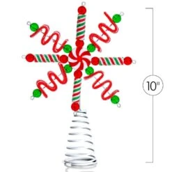 Candy Snowflake Tree Topper - Peppermint Candy Cane Sour Licorice Star Snowflake Christmas Tree Topper Decor -Christmas Decor Shop ornativity christmas tree toppers or 180 fa 1000