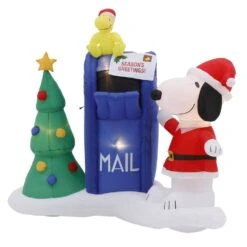 Peanuts 5.6 Ft. Pre-lit Inflatable Airblown Snoopy And Woodstock With Mailbox Scene -Christmas Decor Shop peanuts christmas inflatables 116903 1d 1000