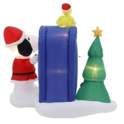 Peanuts 5.6 Ft. Pre-lit Inflatable Airblown Snoopy And Woodstock With Mailbox Scene -Christmas Decor Shop peanuts christmas inflatables 116903 44 1000
