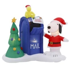 Peanuts 5.6 Ft. Pre-lit Inflatable Airblown Snoopy And Woodstock With Mailbox Scene -Christmas Decor Shop peanuts christmas inflatables 116903 c3 1000