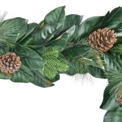 6 Ft. Green Battery Operated Prelit Decorated Artifical Christmas Garland With Pine Cones -Christmas Decor Shop puleo international christmas garland 3819 g6lw05 bo fa 1000