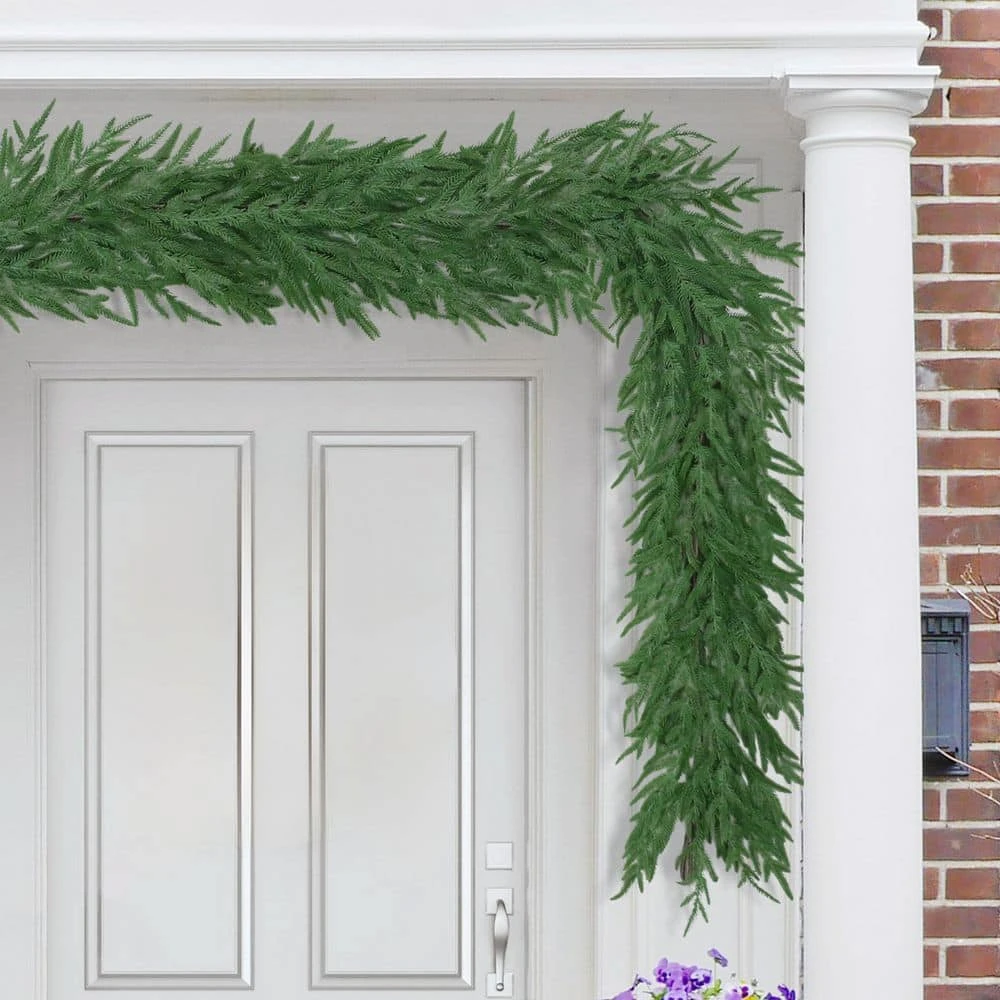 20 Ft. X 10 In. Soft PE Artificial Christmas Garland 5 20 Ft. X 10 In. Soft PE Artificial Christmas Garland - Image 3