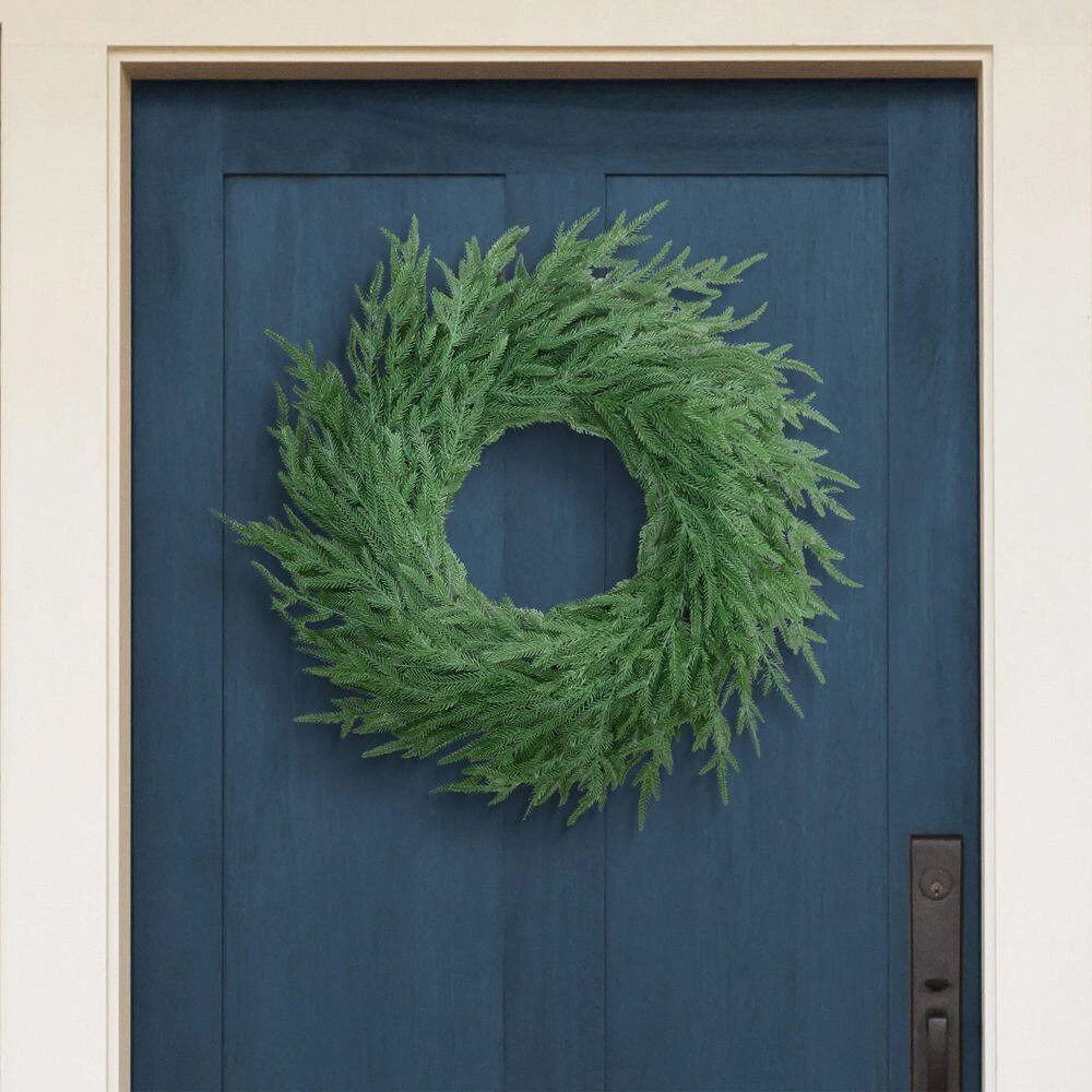 24 In. Soft PE Artificial Christmas Wreath 5 24 In. Soft PE Artificial Christmas Wreath - Image 3