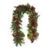6 Ft. Green Battery-Operated Prelit Decorated Artificial Christmas Garland With Pine Cones And Red Berries -Christmas Decor Shop puleo international christmas garland 4647 g6 10lw120 bo 64 1000