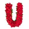 6 Ft. X 12 In. Pre-Lit Battery-Operated Red Poinsettia Artificial Christmas Garland -Christmas Decor Shop puleo international christmas garland 51067 g6 12rdlw04 bo 64 1000