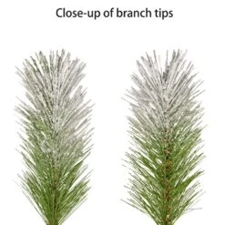 9 Ft. X 10 In. Pre-Lit Flocked Artificial Christmas Garland With Warm White LED Lights -Christmas Decor Shop puleo international christmas garland 5924 g9 10lw04 bo 44 1000