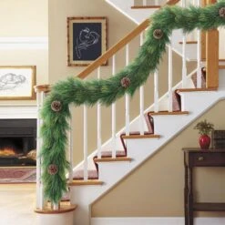 9 Ft. X 10 In. Artificial Christmas Garland Adorned With Pinecones 8 9 Ft. X 10 In. Artificial Christmas Garland Adorned With Pinecones -Christmas Decor Shop puleo international christmas garland 5932 g9 10 31 1000