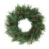 24 In. Adorned Artificial Christmas Wreath With Pinecones -Christmas Decor Shop puleo international christmas garland 5932 w24 64 1000