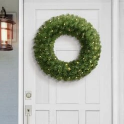 24 In. Pre-Lit Battery-Operated Artificial Christmas Wreath -Christmas Decor Shop puleo international christmas garland 5990 w24lw05 bo 31 1000
