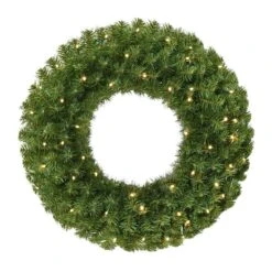 24 In. Pre-Lit Battery-Operated Artificial Christmas Wreath