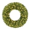 48 In. Pre-Lit Utah Spruce Artificial Christmas Wreath With 150 Warm White LED Lights -Christmas Decor Shop puleo international christmas garland 5990 w48lw5k150 64 1000