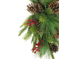 28 In. Pre-Lit Adorned Battery-Operated Artificial Christmas Swag -Christmas Decor Shop puleo international christmas swag 51021 st28lw07 bo c3 1000