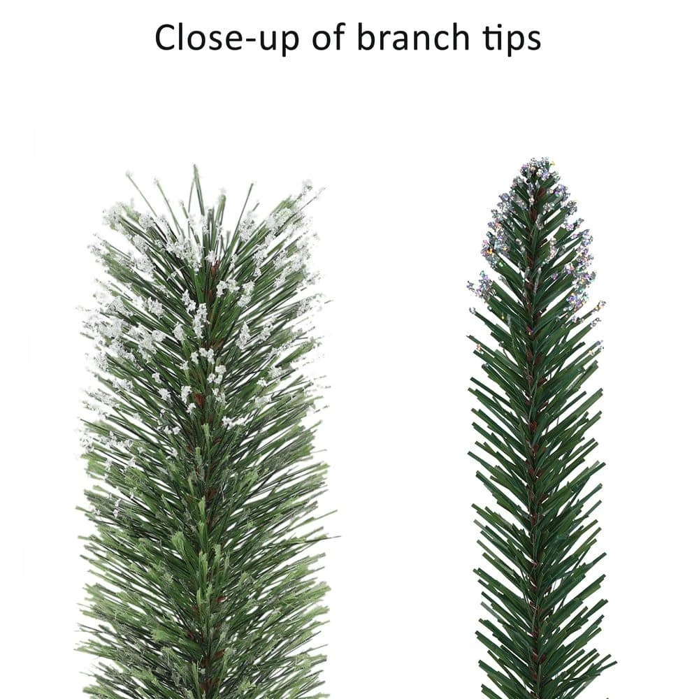 7 Ft. Pre-Lit Artificial Adorned Lamp Post With 200 Branch Tips And LED Lights 6 7 Ft. Pre-Lit Artificial Adorned Lamp Post With 200 Branch Tips And LED Lights - Image 4