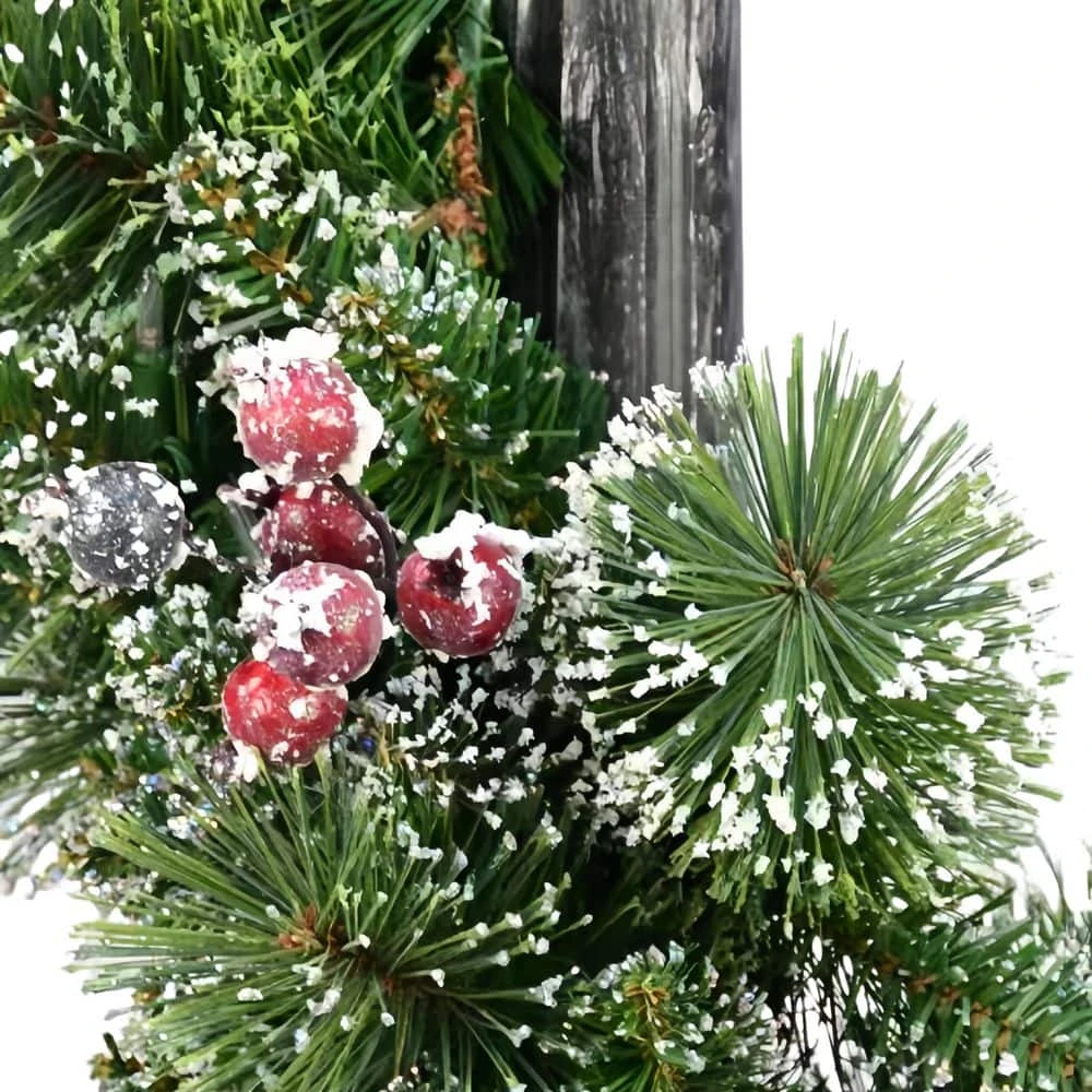 7 Ft. Pre-Lit Artificial Adorned Lamp Post With 200 Branch Tips And LED Lights 4 7 Ft. Pre-Lit Artificial Adorned Lamp Post With 200 Branch Tips And LED Lights - Image 2