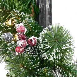 7 Ft. Pre-Lit Artificial Adorned Lamp Post With 200 Branch Tips And LED Lights 13 7 Ft. Pre-Lit Artificial Adorned Lamp Post With 200 Branch Tips And LED Lights -Christmas Decor Shop puleo international christmas yard decorations 5991 lp70lw05 fa 1000