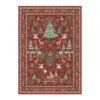 Christmas 4 Ft. X 6 Ft. Red/Green Elk Snowman Christmas Tree Area Rug -Christmas Decor Shop red green haiimeid christmas doormats x25iu0104h 146 64 1000