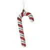 7 In. Red Plastic Candy Cane With Glitter Christmas Ornament 1 7 In. Red Plastic Candy Cane With Glitter Christmas Ornament -Christmas Decor Shop regency international christmas ornament sets mtx41804 rdgw 64 1000