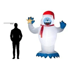 8 Ft. Pre-lit Inflatable Bumble With Santa Hat And Star Airblown -Christmas Decor Shop rudolph christmas inflatables 110021 76 1000
