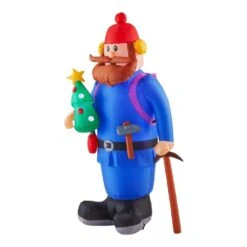 6 Ft. H X 2 Ft. W X 3 Ft. 45 In. L LED Lighted Yukon Cornelius W Christmas Tree And Axe Holiday Inflatable -Christmas Decor Shop rudolph christmas inflatables g 118069 40 1000
