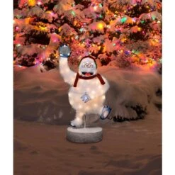 36 In. Bumble Outdoor Lighted Christmas Decor, Swivels -Christmas Decor Shop rudolph christmas yard decorations 16353 l2d myt c3 1000