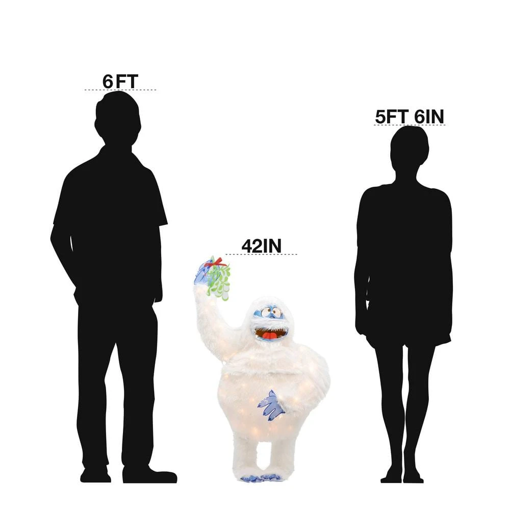 42 In. Bumble With Mistletoe Outdoor Lighted Christmas Decor 5 42 In. Bumble With Mistletoe Outdoor Lighted Christmas Decor - Image 3