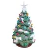 11 In. Lighted Snow Covered Ceramic Tree 1 11 In. Lighted Snow Covered Ceramic Tree -Christmas Decor Shop santa s workshop christmas centerpieces 6009 64 1000