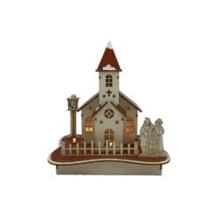 9 In. Lighted Church With Carolers