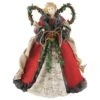 16 In. Angel Tree Topper Red Homespun With Garland -Christmas Decor Shop santa s workshop christmas tree toppers 3096 64 1000