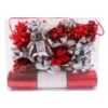 36-Piece Silver And Red Ribbon And Bow Wrapping Set -Christmas Decor Shop santaland christmas tree ribbon 81122sr 64 1000