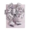 11 In. X 31 In. Christmas Tree Topper Burlap Bow - Silver -Christmas Decor Shop santaland christmas tree toppers 83407s 64 1000