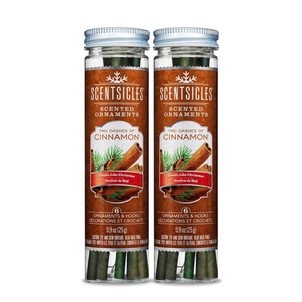 Scented Ornaments, 6ct Bottle, 2 Dashes Of Cinnamon, Fragrance-Infused Paper Sticks, 2 Pack 3 Scented Ornaments, 6ct Bottle, 2 Dashes Of Cinnamon, Fragrance-Infused Paper Sticks, 2 Pack
